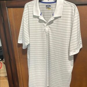 Jack Nicklaus - Men's White and grey Striped polo Shirt